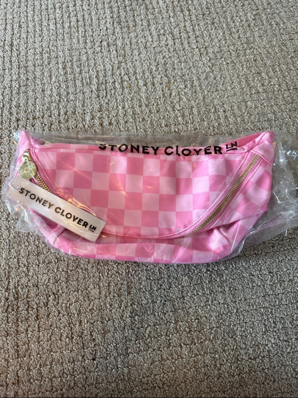 Stoney Clover LN Jumbo Pink Checker Fanny Pack